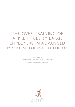 the over-training of apprentices by large