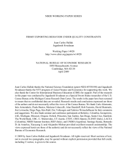 NBER WORKING PAPER SERIES FIRMS` EXPORTING