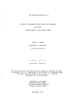 Sources of Phosphorus Inputs from the Atmosphere and Their