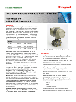 SMV 3000 Smart Multivariable Flow Transmitter Specifications, 34