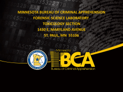 Minnesota Bureau of Criminal Apprehension Forensic Science