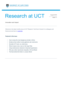 Research at UCT