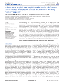 Indicators of implicit and explicit social anxiety influence threat