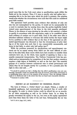 Injury as an Element in Criminal Fraud
