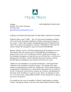 Harold Alfond Foundation to become largest in Maine