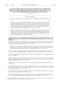 List of Union acts adopted before the entry into force of