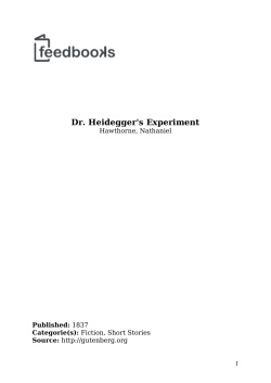 Dr. Heidegger`s Experiment