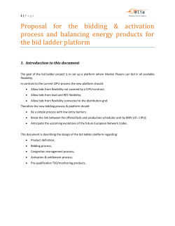 DEFINITION OF BALANCING ENERGY PRODUCTS SURVEY