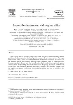 Irreversible investment with regime shifts