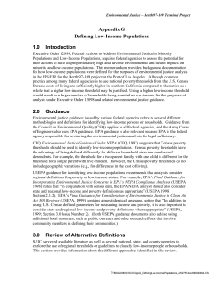 Environmental justice guidance issued by various federal agencies