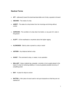 Nautical Terms - Fremantle Ports