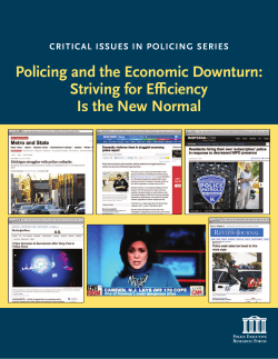 Policing and the Economic Downturn: Striving for Efficiency Is the