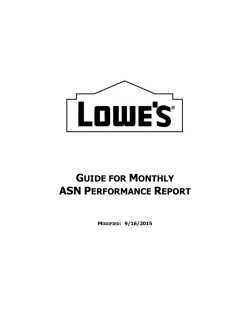 Guide for Monthly ASN Compliance Report