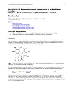 Investigation I: Graphical Determination of a Physical Value