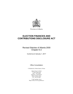 election finances and contributions disclosure act