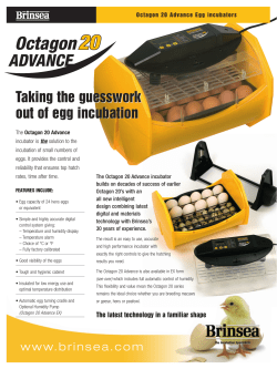 Octagon &reg; 20 Advance and EX Incubators
