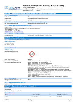 Ferrous Ammonium Sulfate, 0.25N