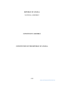The Constitution of the Republic of Angola