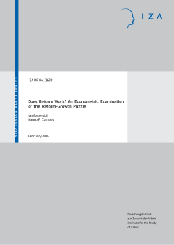 Does Reform Work? An Econometric Examination of the Reform