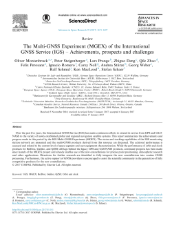 The Multi-GNSS Experiment (MGEX) of the International GNSS