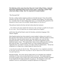 The Poisoned Fish - UCSB Writing Program