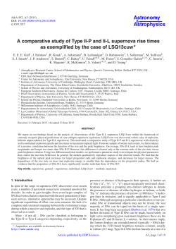 A comparative study of Type II-P and II