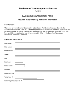 BLA Background Information Form (BIF)