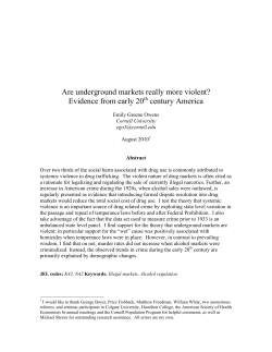 Are underground markets really more violent? Evidence from early