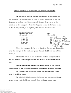Changes in Canadian Taxes Since the Outbreak of the War