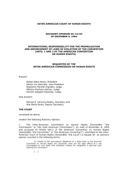 Advisory Opinion 14 - Corte Interamericana de Derechos Humanos