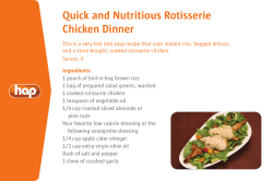 Quick and Nutritious Rotisserie Chicken Dinner