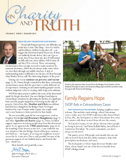 Summer 2015 - Society of St. Vincent de Paul