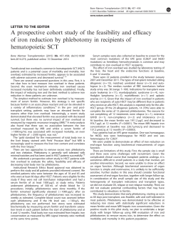 A prospective cohort study of the feasibility and efficacy of