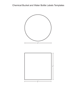 Chemical Bucket and Water Bottle Labels Templates