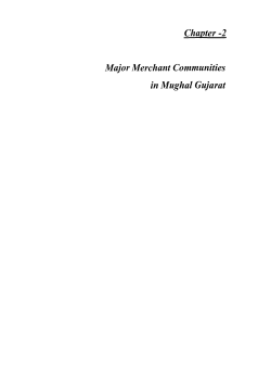 Chapter -2 Major Merchant Communities in Mughal Gujarat