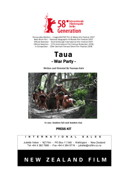 Taua Press Kit - New Zealand Film Commission