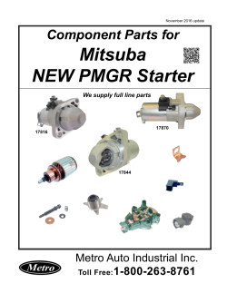 Mitsuba NEW PMGR Parts Catalog