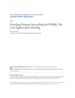 The Case Against Sport Hunting