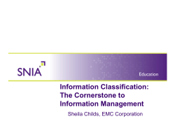 Information Classification: The Cornerstone to Information
