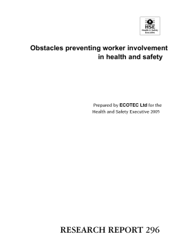 RR296 - Obstacles Preventing Employee Involvement in
