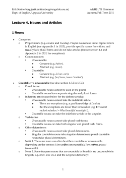 Lecture 1 - Studentportalen