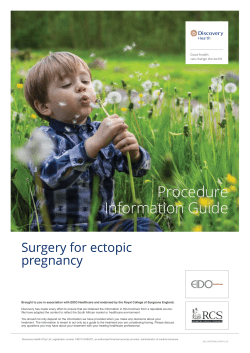 Surgery for ectopic pregnancy