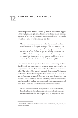 Hume on Practical Reason