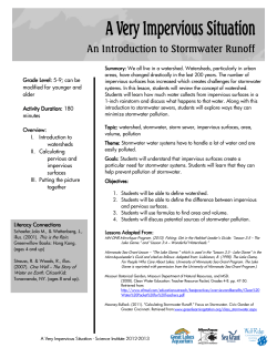 A Very Impervious Situation Lesson Plan