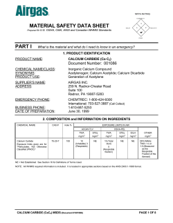 MATERIAL SAFETY DATA SHEET