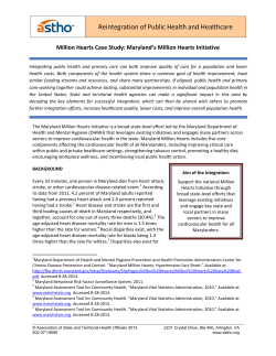 Maryland`s Million Hearts Initiative