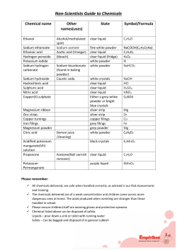 Non-Scientists Guide to Chemicals