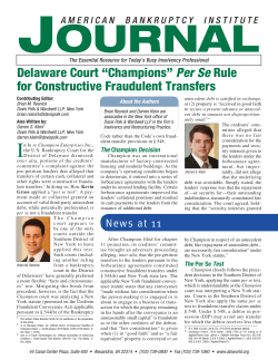 Delaware Court &ldquo;Champions&rdquo; Per Se Rule for