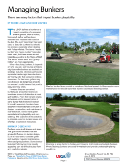 Managing Bunkers - USGA Green Section Record