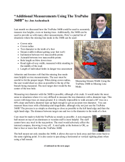 Additional Measurements Using The TruPulse 360B